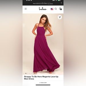 Magenta long formal dress
